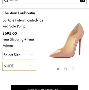 Christian Louboutin Nude High Heels Size 38